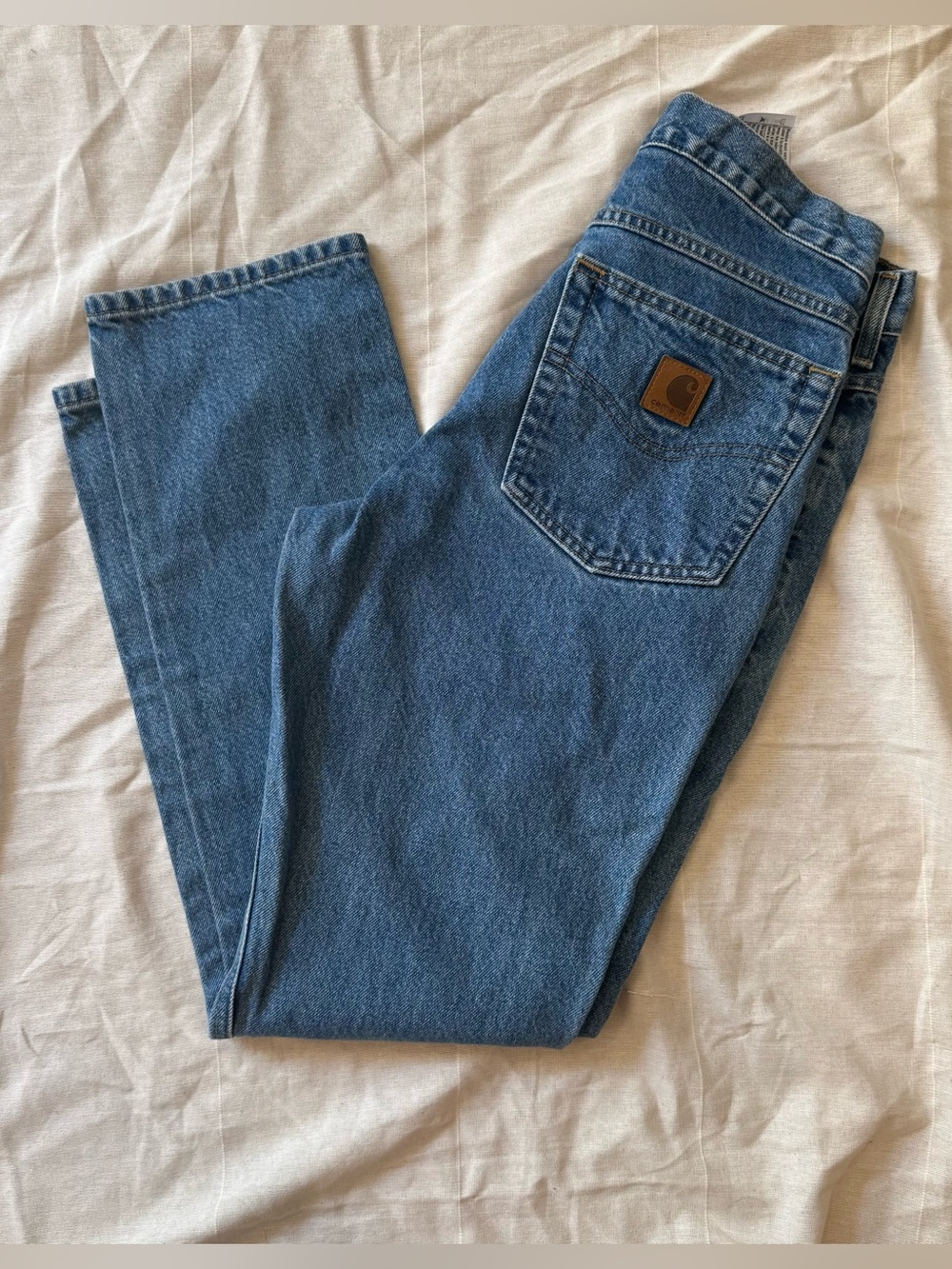 Carhartt Men's Light Blue Relaxed Fit Denim Jeans 29 X 30 Womens Cotton